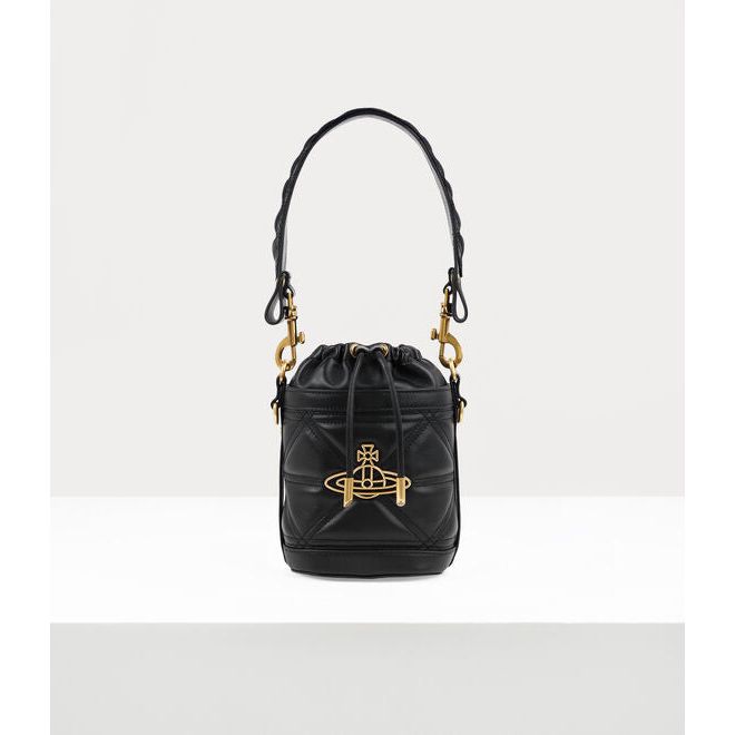 Kitty Small Bucket Bag Black/Gold
