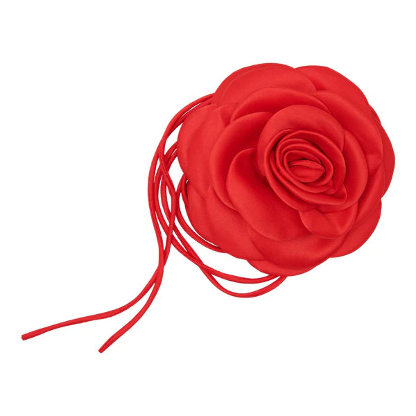 Giant Satin Rose String Red