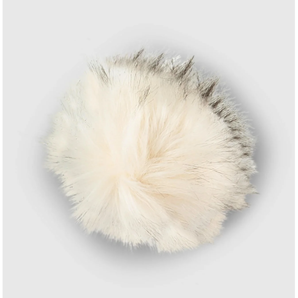 POM POM Faux Fur Detachable Off White/Tipped