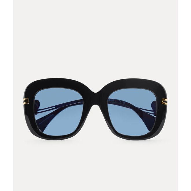 Heart Detail Large Frame Sunglasses