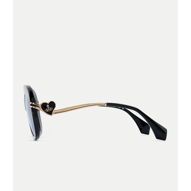 Heart Detail Large Frame Sunglasses