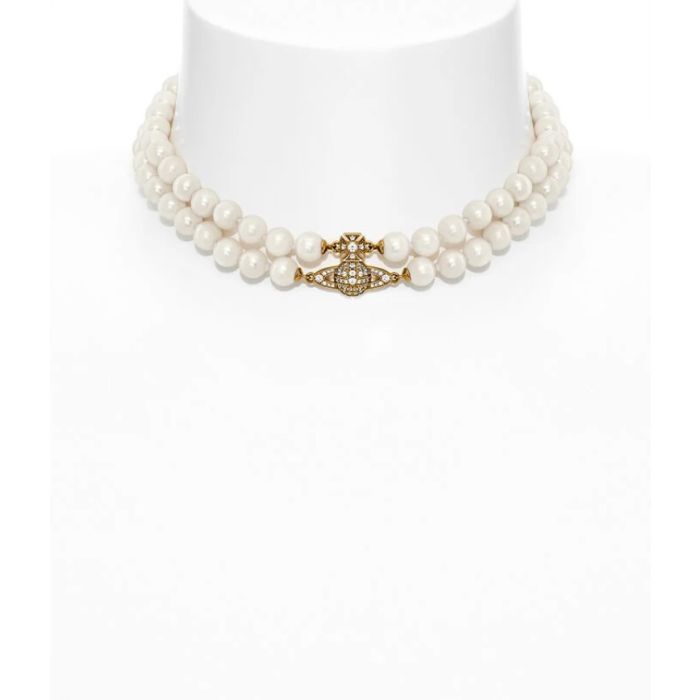 GRAZIELLA Pearl Choker Gold