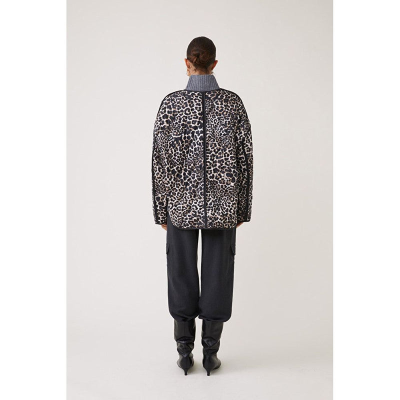 EVAN Quilted Reversible Jacket Leopard/Black