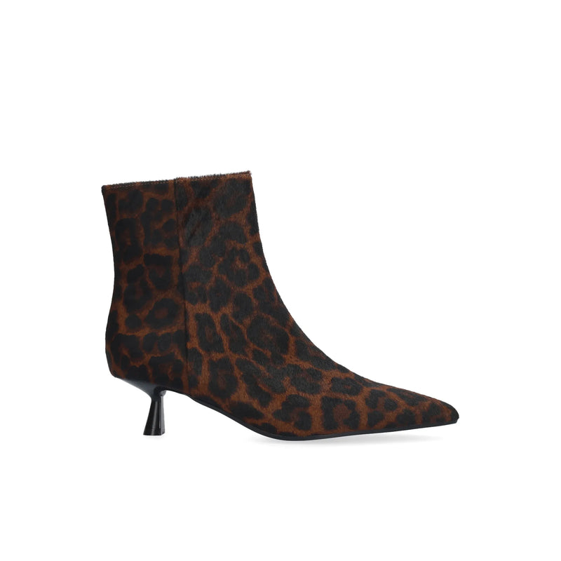 Printed Pony Fur Bootie Leopard