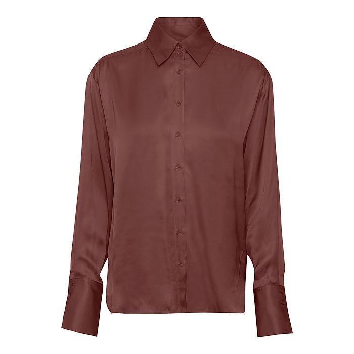 Pauline Shirt Brown - AgathaBoutiqueLtd