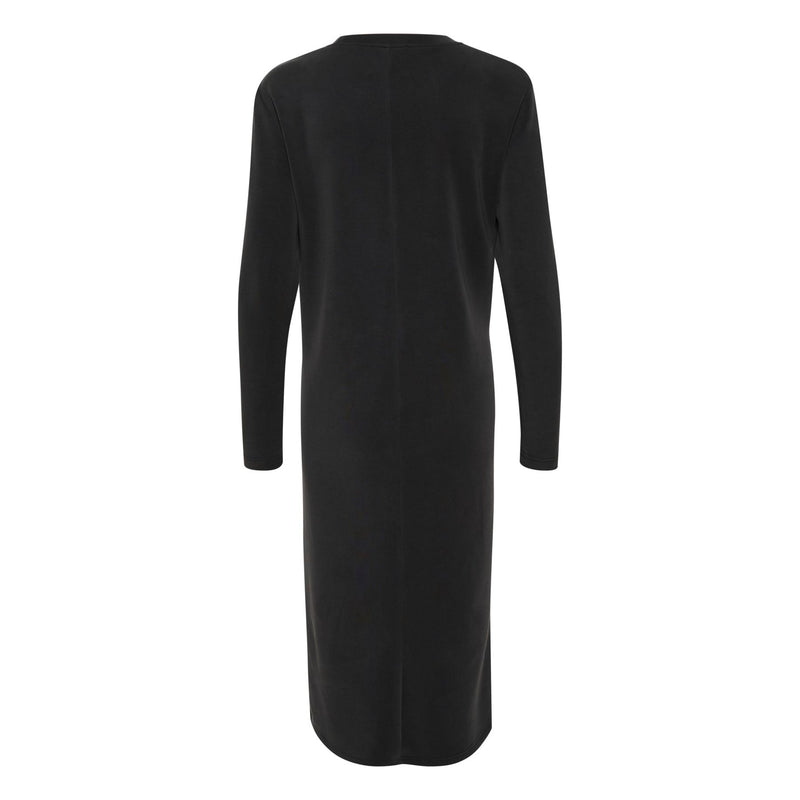 Elle Long Sleeve Jersey Midi Dress Black