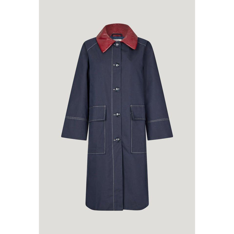 Denela Coat Dark Blue - AgathaBoutiqueLtd