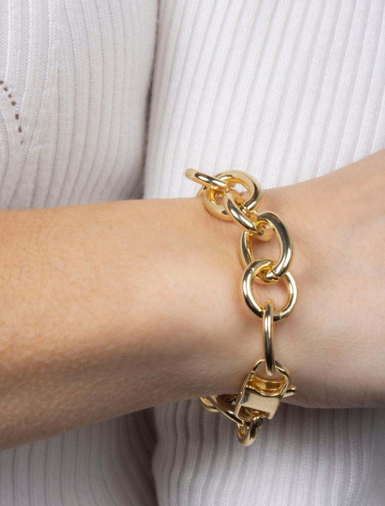 Portia Chunky Link Bracelet Gold Plated