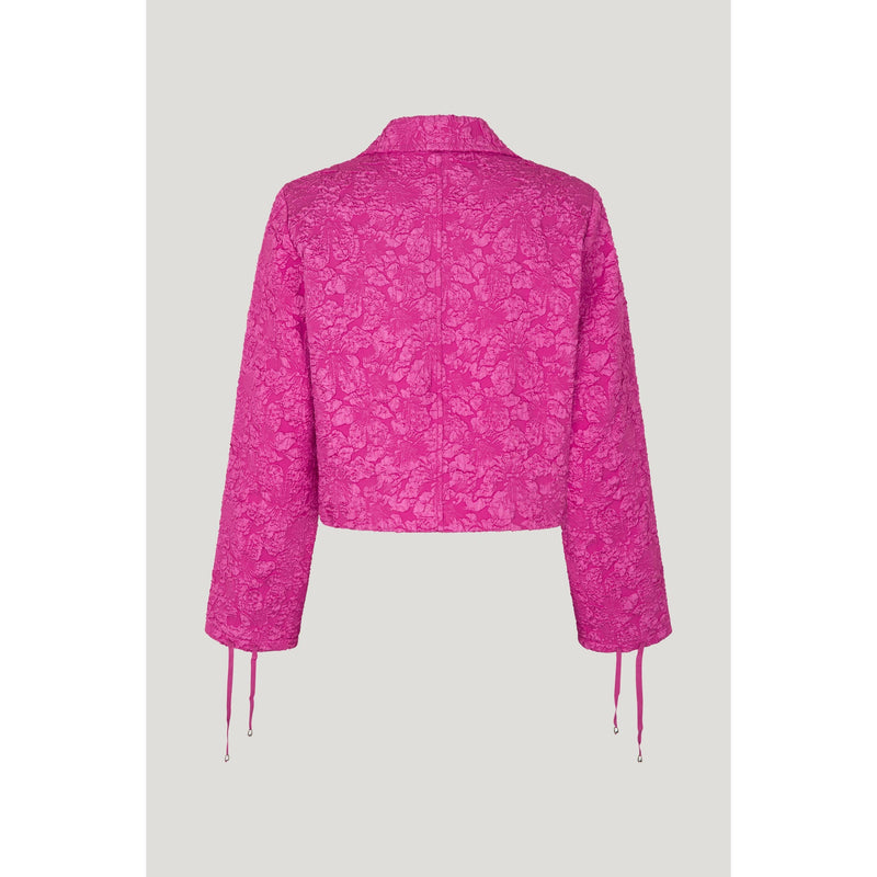BEVIN Cropped Jacquard Jacket Rose Violet Pink