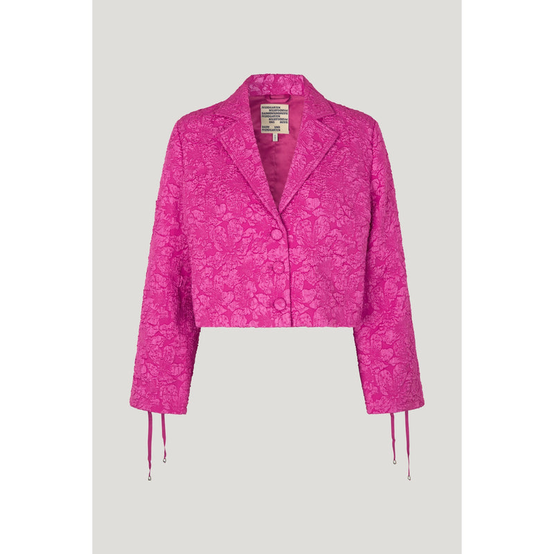 BEVIN Cropped Jacquard Jacket Rose Violet Pink