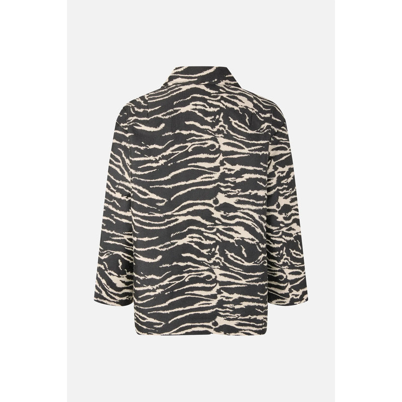 Bessie Boxy Shirt Jacket Zebra Print