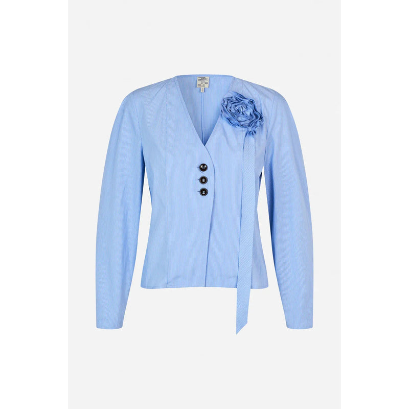 Millea Corsage Detail Blouse Blue