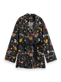 Printed Pyjama Blazer Black