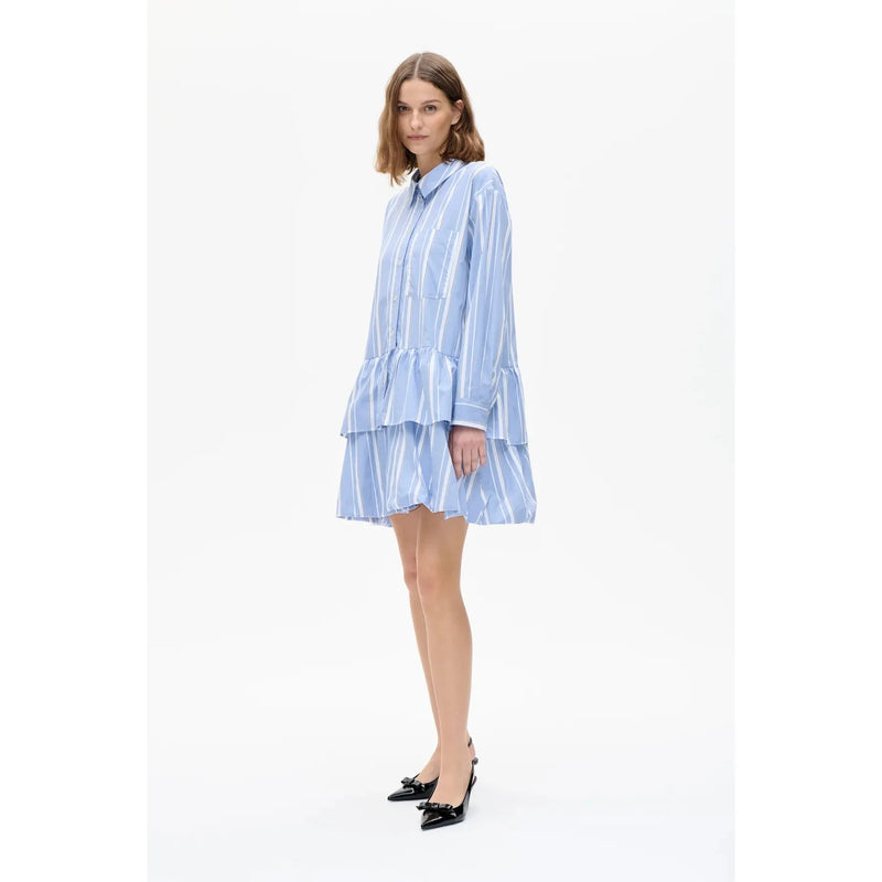 ANNALEA Striped Shirt Dress Blue Stripe