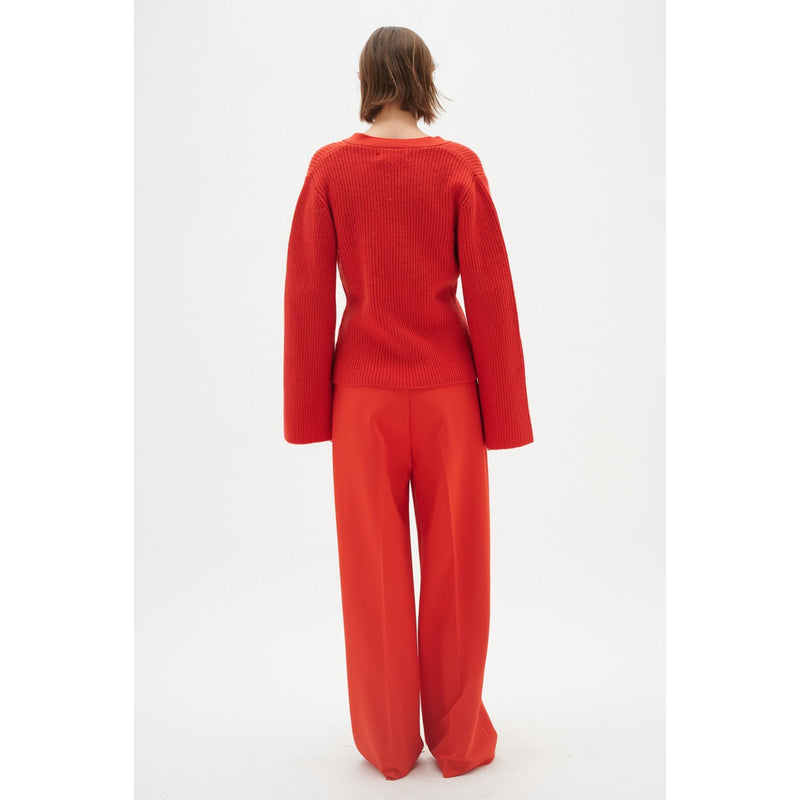 Zinni Wide Suit Trousers Red