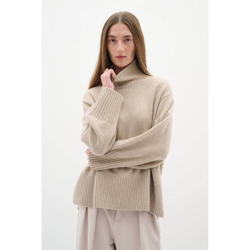 GeaIW Kaxy Highneck Wool Knit Jumper Haze