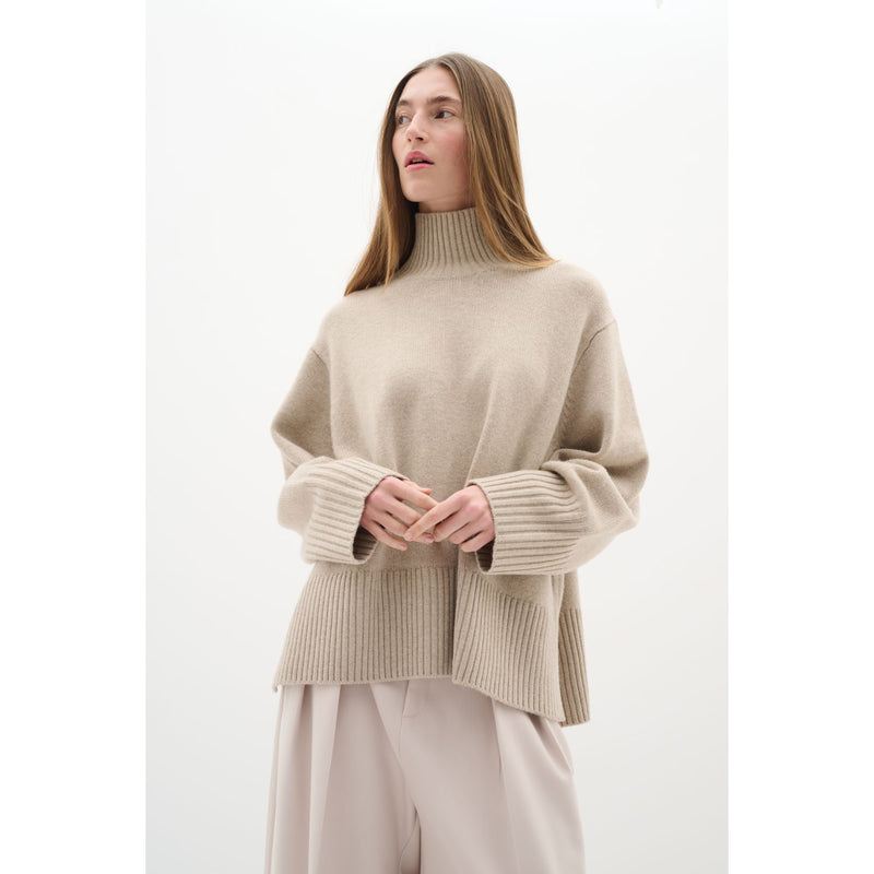 GeaIW Kaxy Highneck Wool Knit Jumper Haze