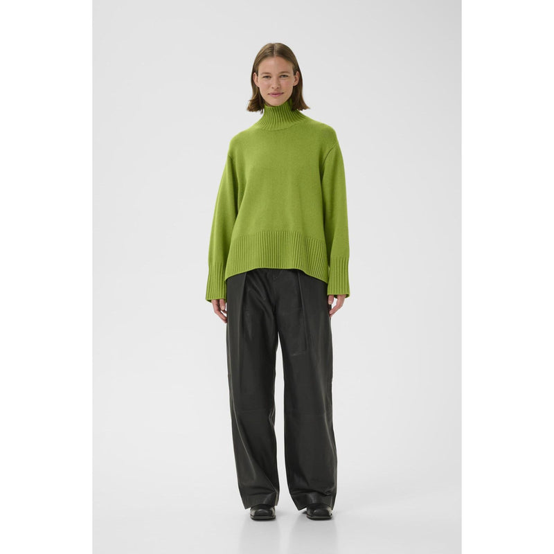 GeaIW Kaxy Highneck Wool Knit Jumper Green