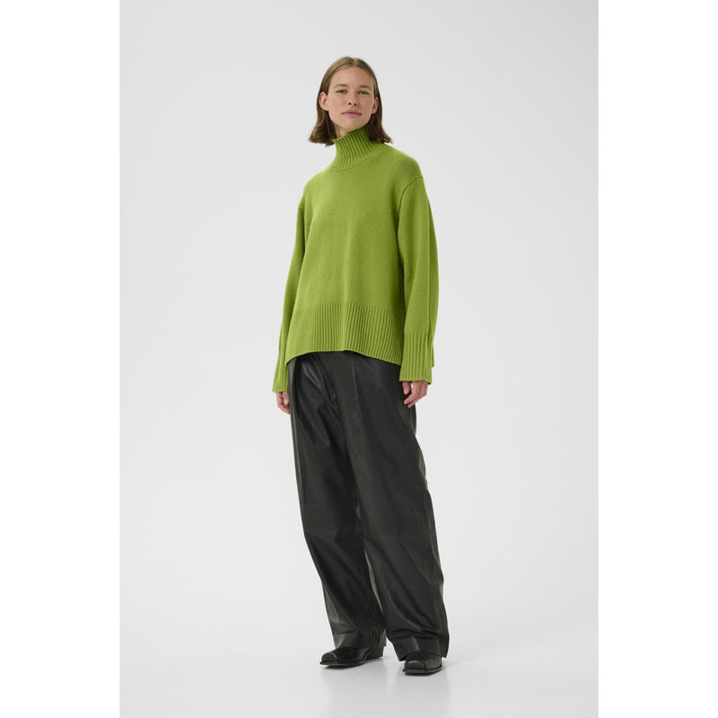 GeaIW Kaxy Highneck Wool Knit Jumper Green