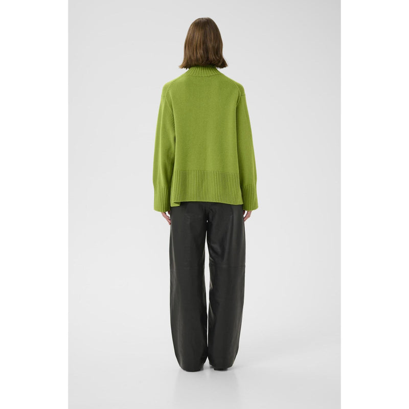 GeaIW Kaxy Highneck Wool Knit Jumper Green