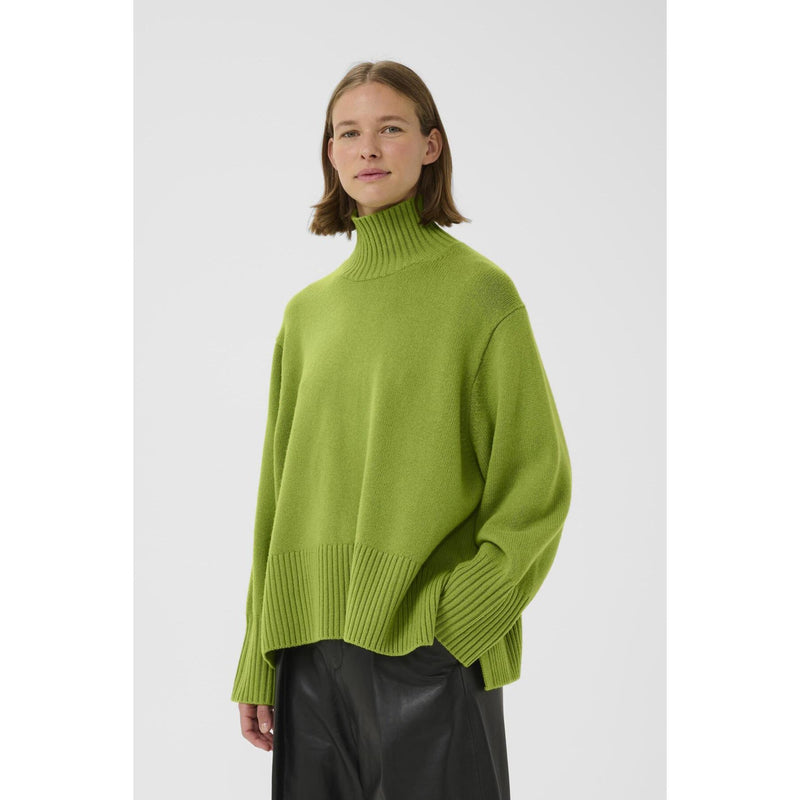 GeaIW Kaxy Highneck Wool Knit Jumper Green