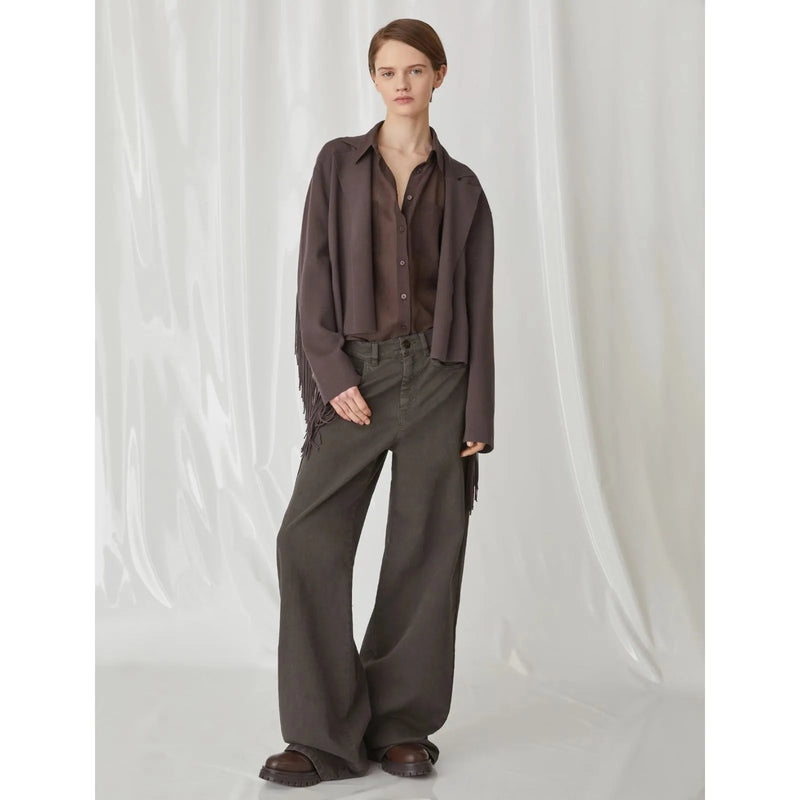 GLADIS Cotton Long Trousers Brown