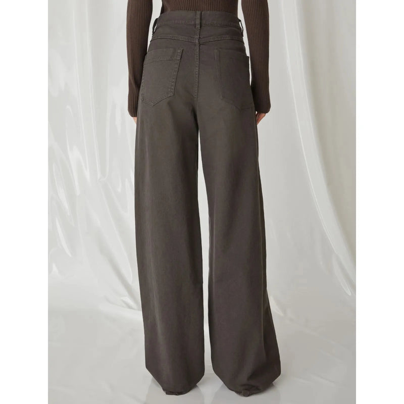 GLADIS Cotton Long Trousers Brown