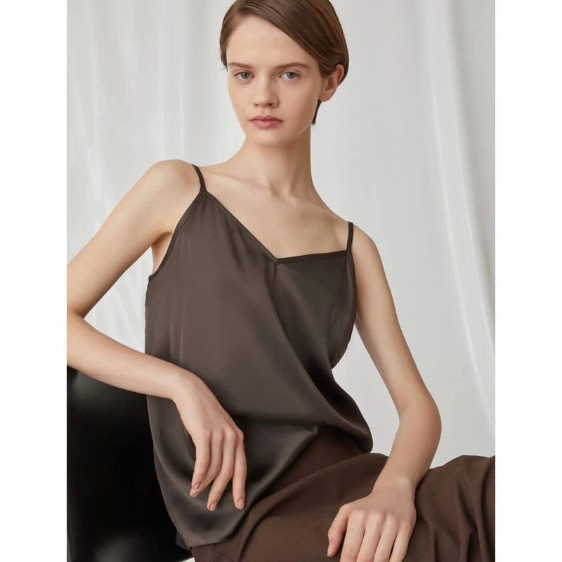 LEZIONE Camisole Top Dark Brown