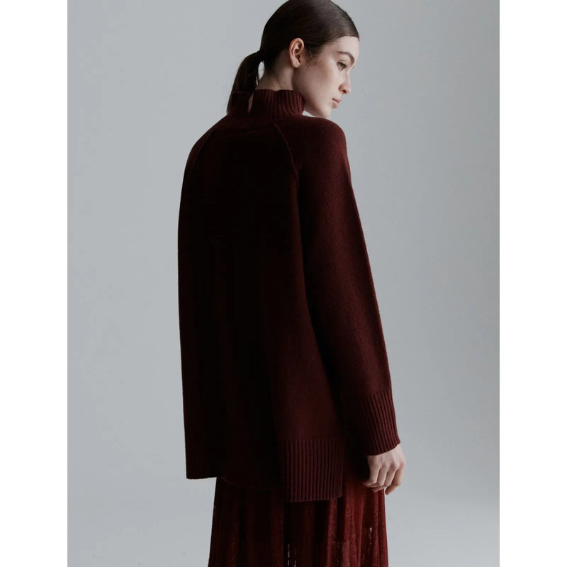 Eccelso Wool Knitted Sweater Bordeaux