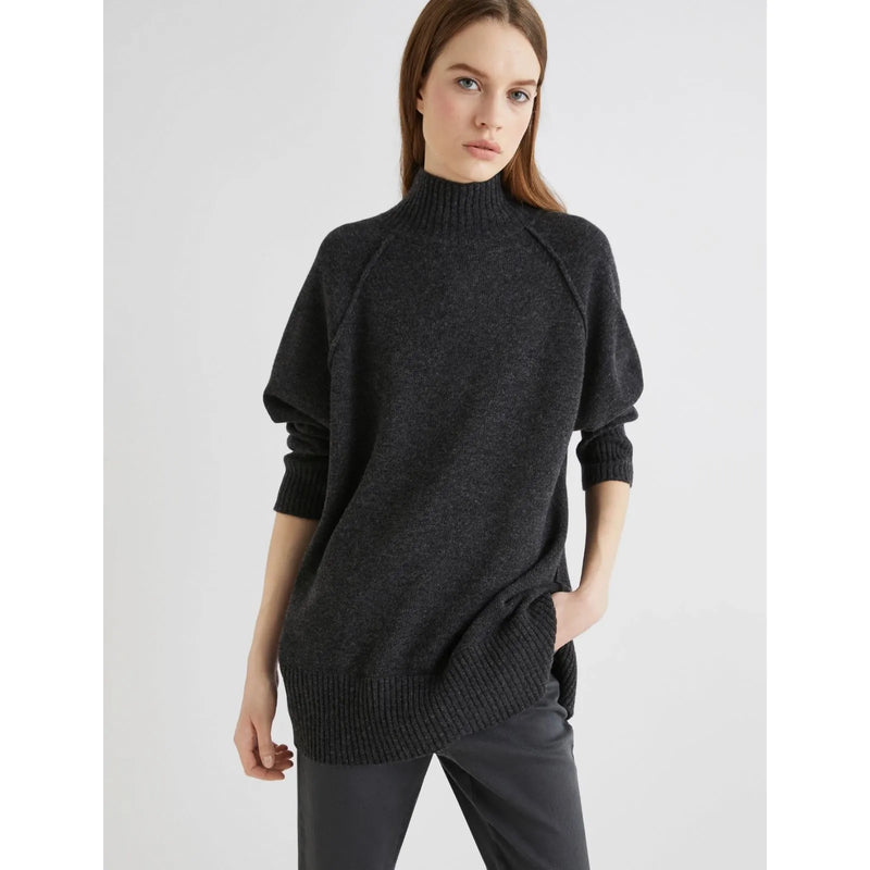 Eccelso Wool Knitted Sweater Dark Grey