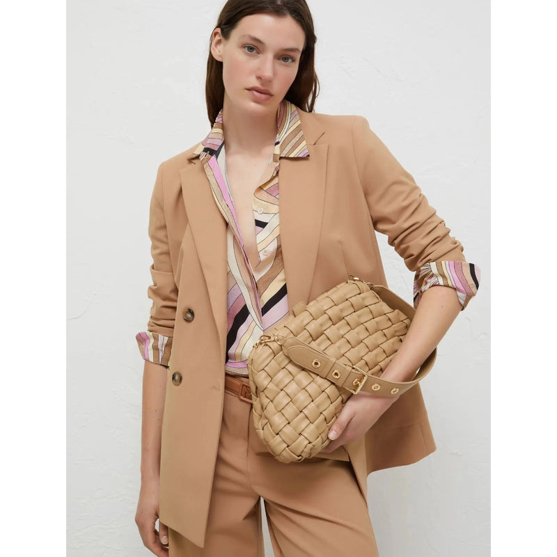 Nuit Woven Handbag Camel