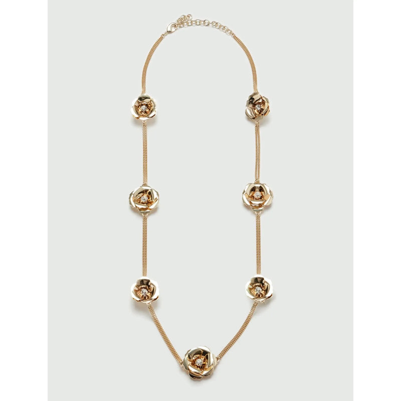 SENTA Rose Detail Necklace Gold