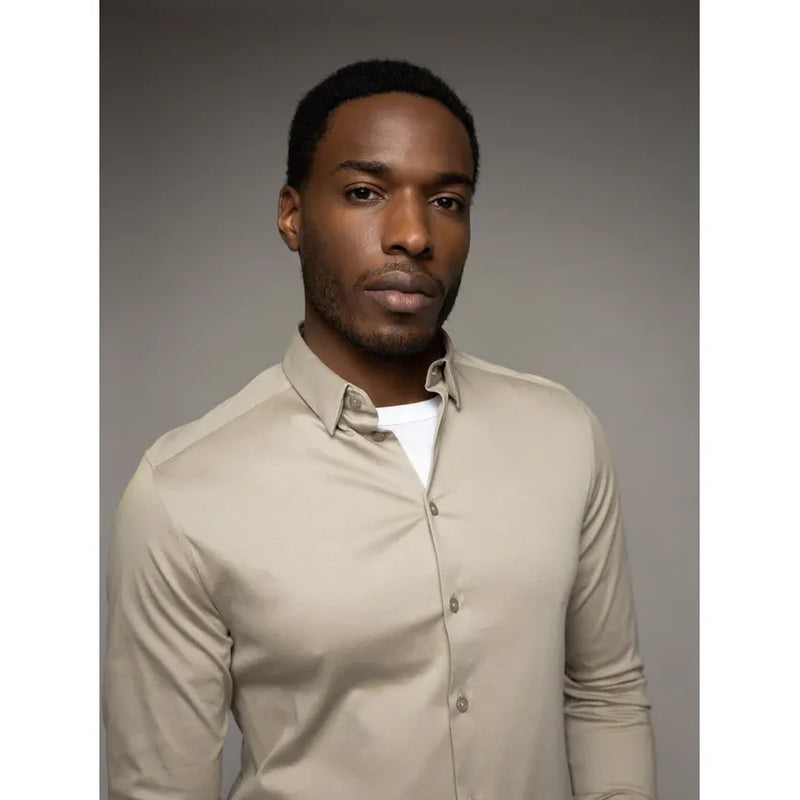 Marco Jersey Shirt Taupe