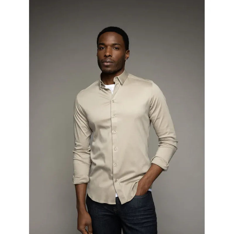 Marco Jersey Shirt Taupe