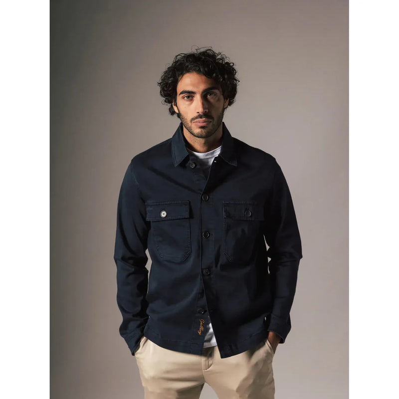 Mos Mosh Soft Overshirt Navy