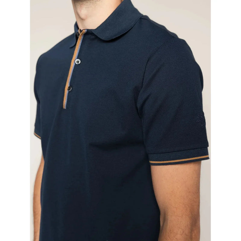 Mos Mosh MMG Harvey Polo Short Sleeve Tee Navy
