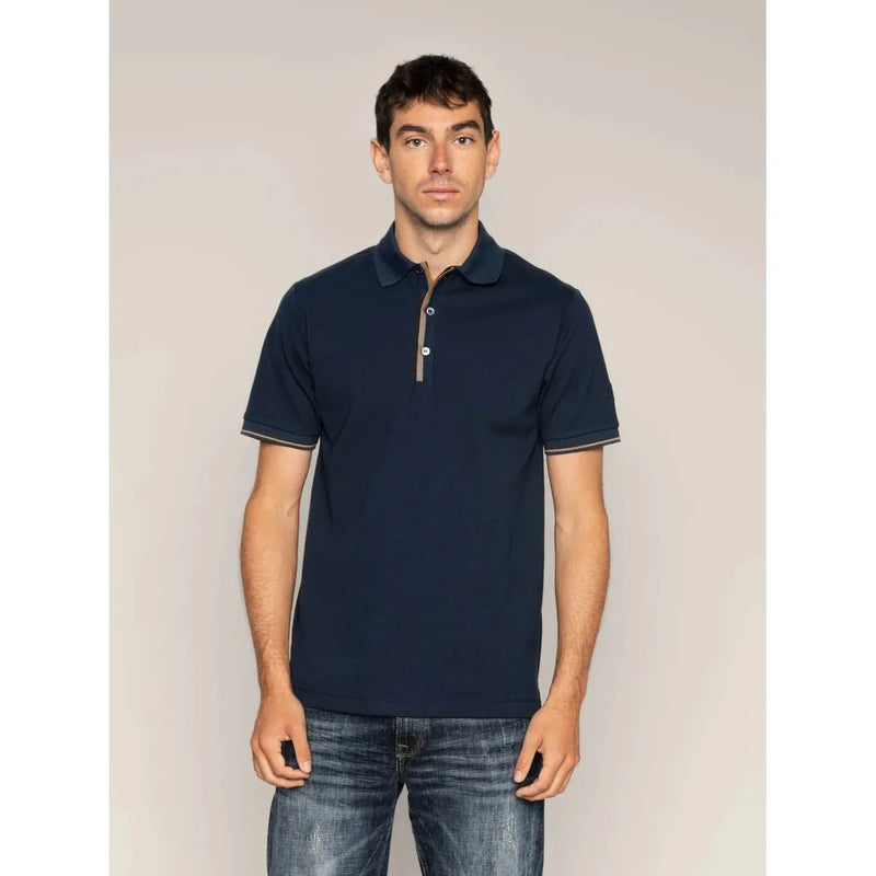 Mos Mosh MMG Harvey Polo Short Sleeve Tee Navy
