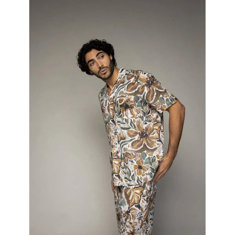 Mos Mosh Babel Sun Linen Shirt Green