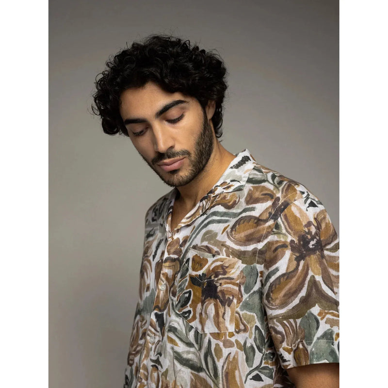 Mos Mosh Babel Sun Linen Shirt Green