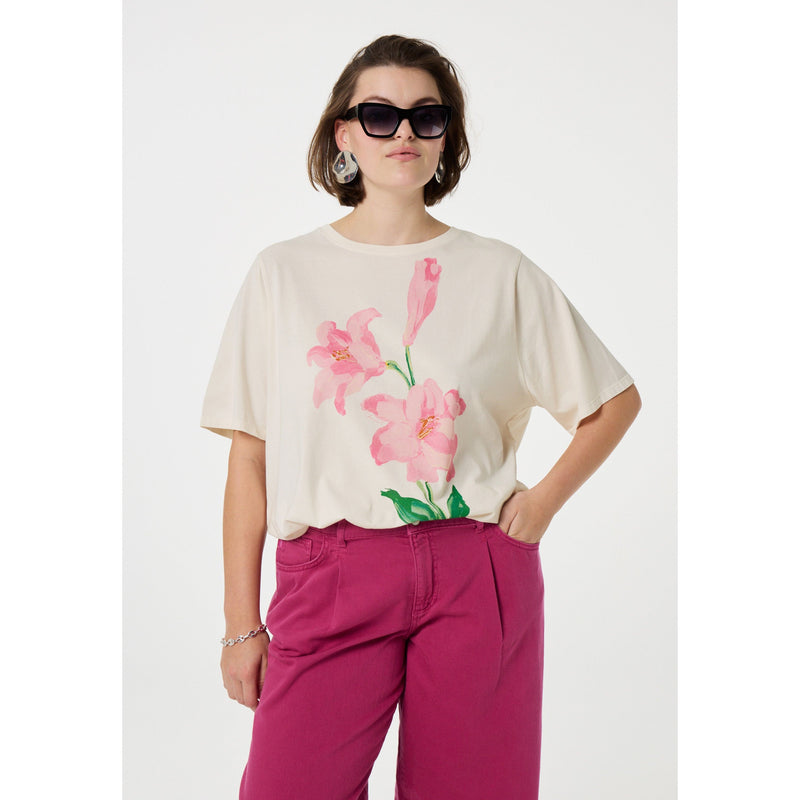Fay Flower T-Shirt Off White