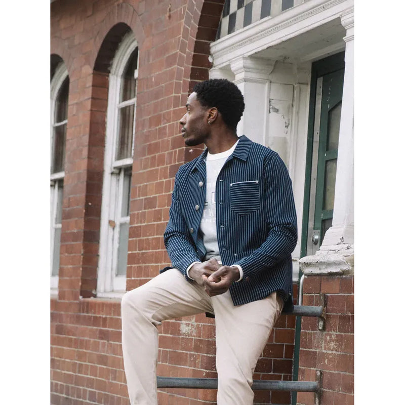 Mapham Stripe Denim Blue Jacket
