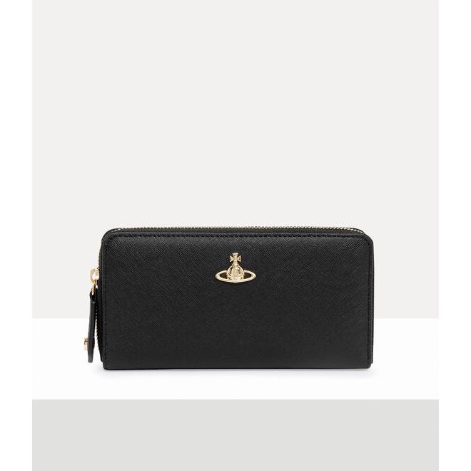 Classic Zip Round Wallet Black