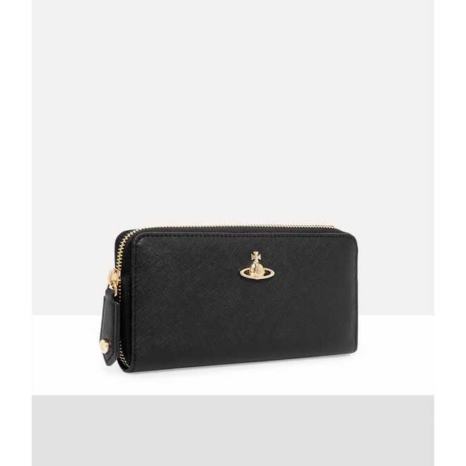 Classic Zip Round Wallet Black