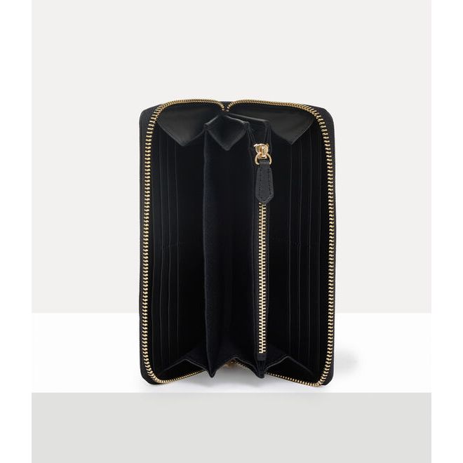 Classic Zip Round Wallet Black
