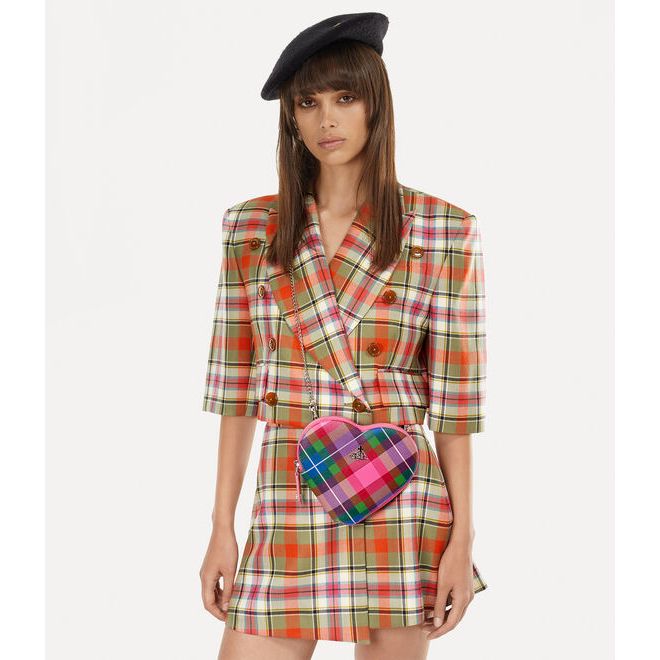 Heart Tartan Crossbody Bag Candy Tartan