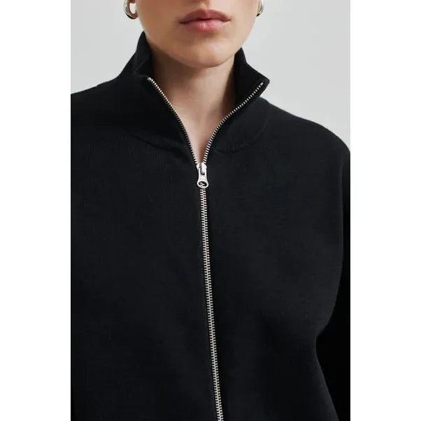 Opaya Knit Zip Cardigan Black - AgathaBoutiqueLtd