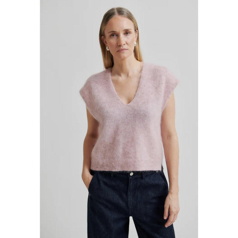 Camryn Knit Vest Rose Pink