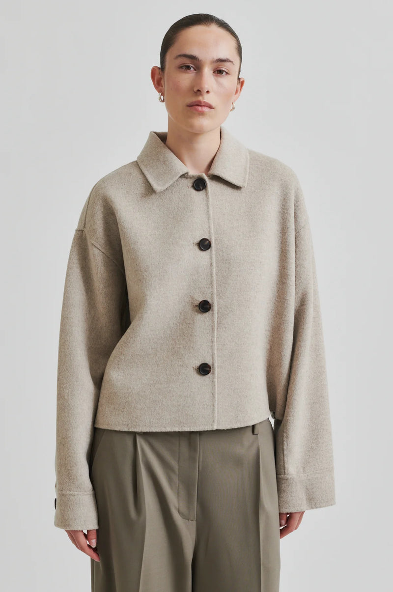 Cira Short Wool Jacket Beige