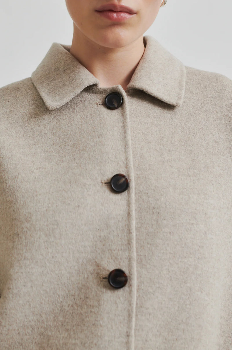 Cira Short Wool Jacket Beige