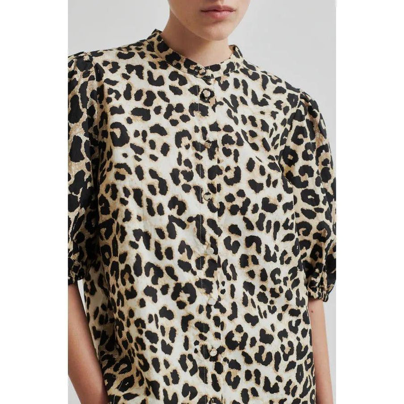 Leoa Shirt Leopard Black - AgathaBoutiqueLtd